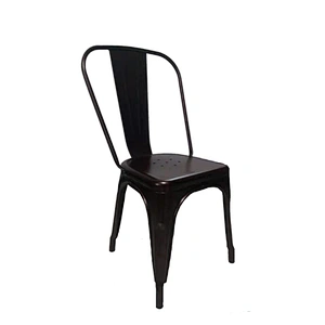Industrial fashion red copper stacking metal painted dining chair