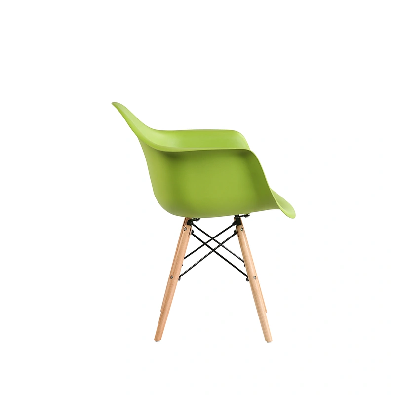 Wholesale Cheap Price Plastic Seat With Wooden Leg Plastic Chair