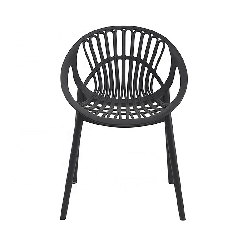 Restaurant stackable black dinner designer plastic chair