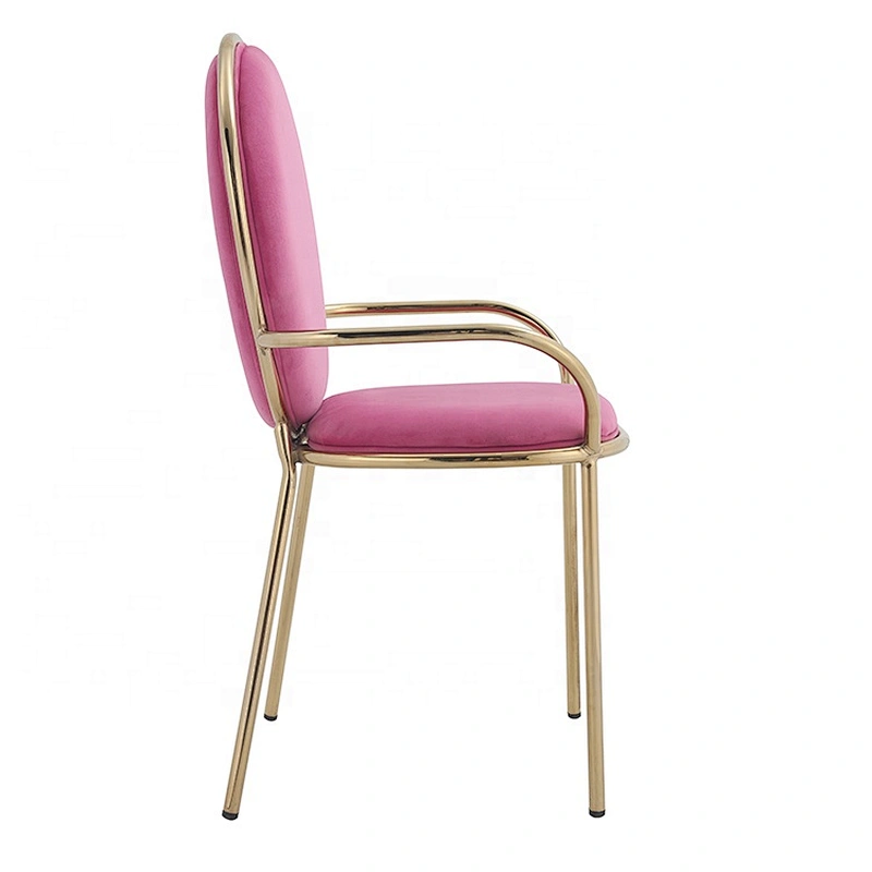 New style commercial products soft fabric metal tube fabric dining chair