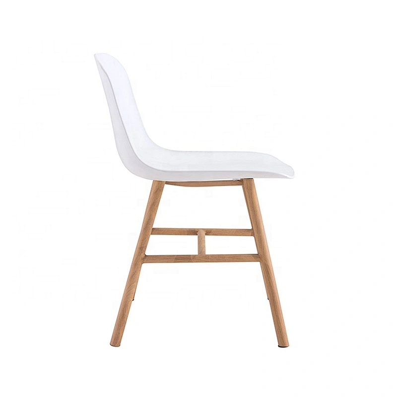 Living room restaurant furniture armless white plastic chair