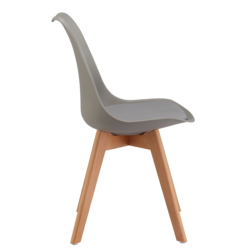 Hot sale Furniture PP Seat With Beech Wood Legs tulip Dinning Chair