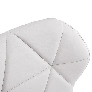 Modern luxury white pu leather barstool with metal base