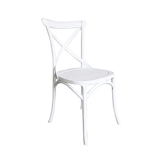 Home furniture many color option plastic dining cross back chair