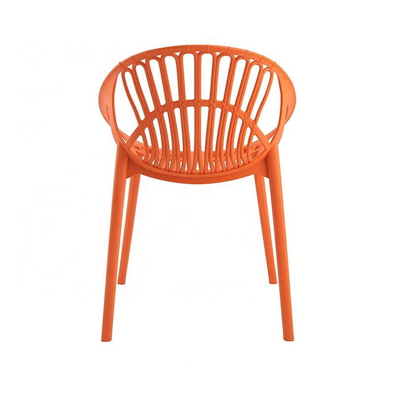 Leisure home dining restaurant furniture PP plastic stackable chair