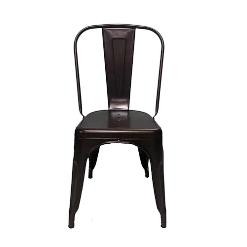 Industrial fashion red copper stacking metal painted dining chair