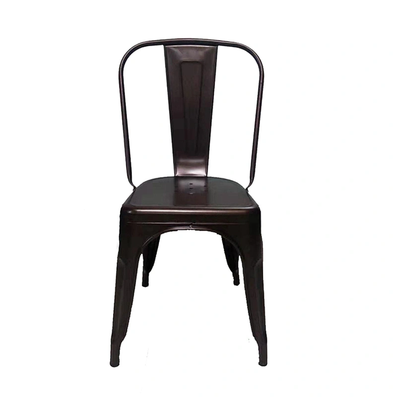 Industrial fashion red copper stacking metal painted dining chair