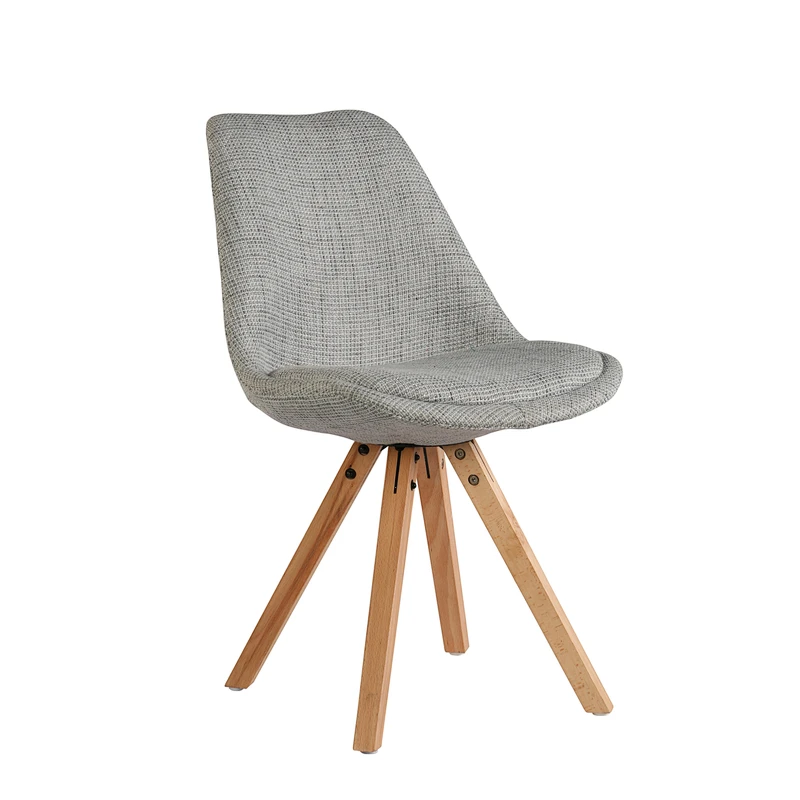 Modern dining room chair furniture wooden legs with fabric cushion living room indoor restaurant