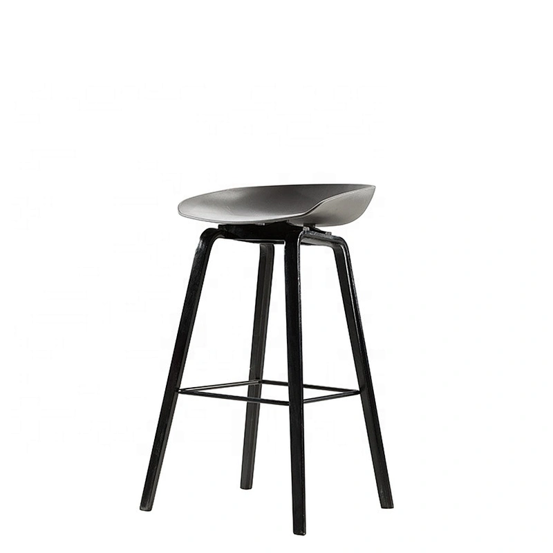 Backless metal bar stool legs modern barstool white