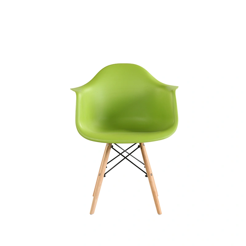 Wholesale Cheap Price Plastic Seat With Wooden Leg Plastic Chair
