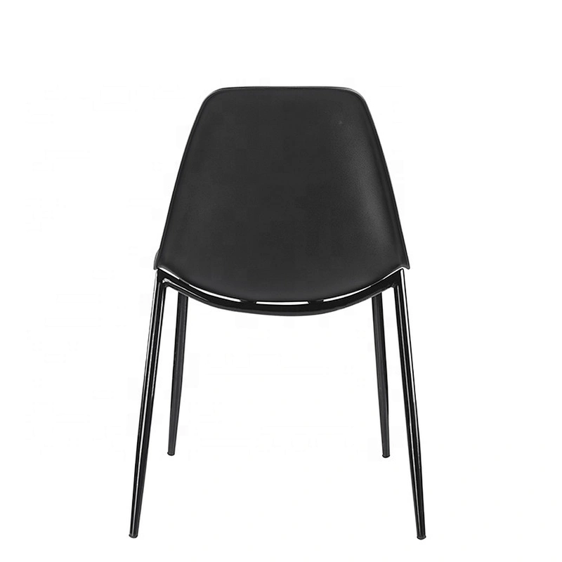 Modern Nordic Fashionable stackable armless metal leg dining room chair