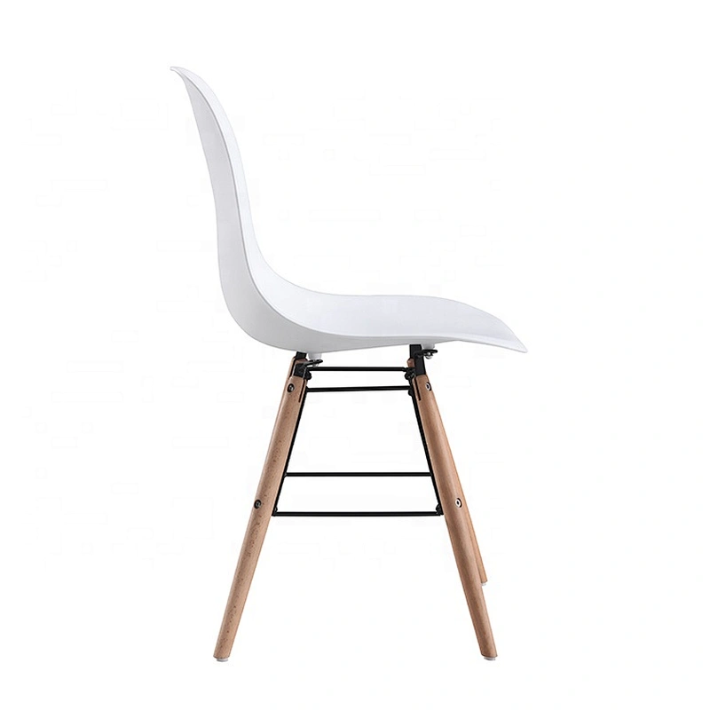 PP seat beech legs restaurant room simple modern dining chair