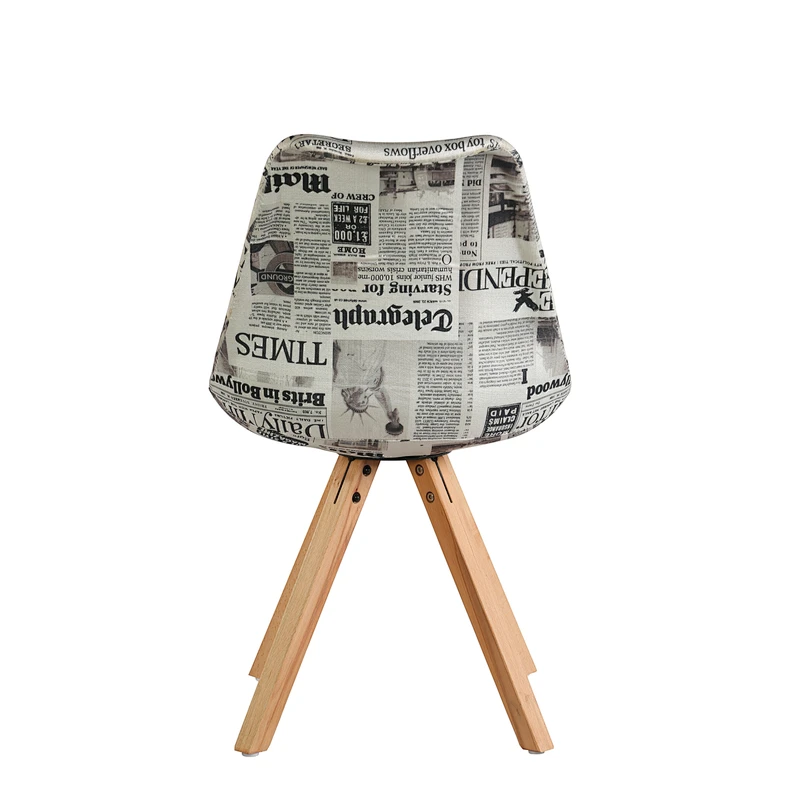 Modern dining room chair furniture wooden legs with fabric cushion living room indoor restaurant