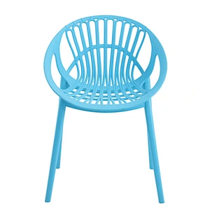 Plastic Round back colorful creative balcony chairs for home dining room living room outdoor