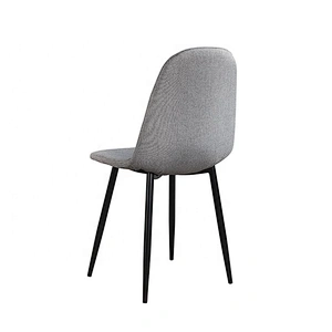 Modern stackable metal frame upholstered dining chair