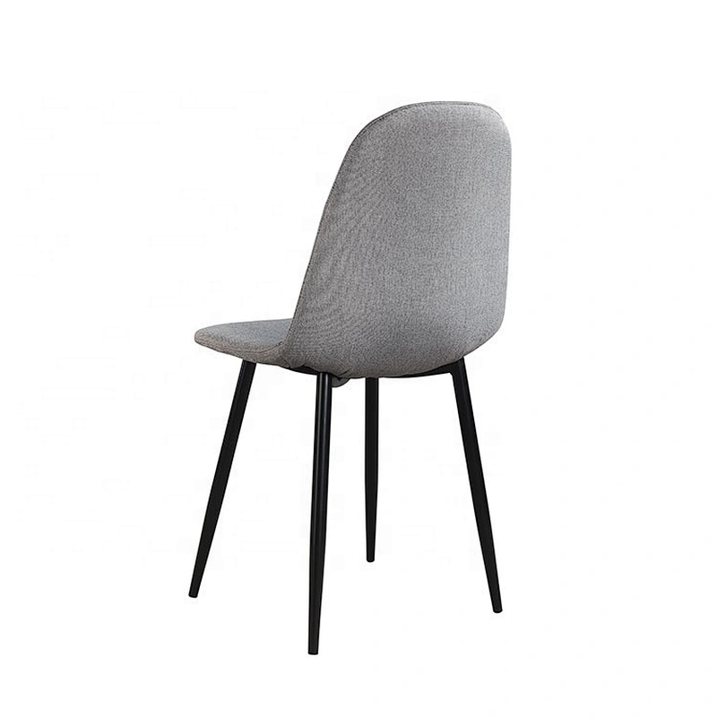 Modern stackable metal frame upholstered dining chair