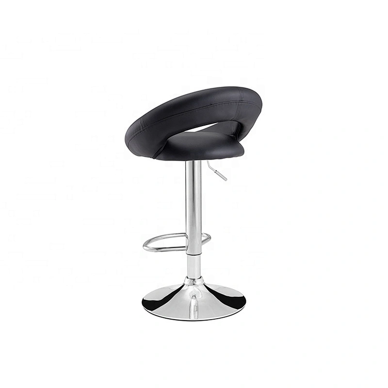 PU seat modern style adjustable leather swivel grey barstool