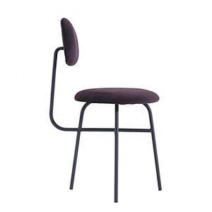 Anti static simple modern style fabric stackable chair with metal leg