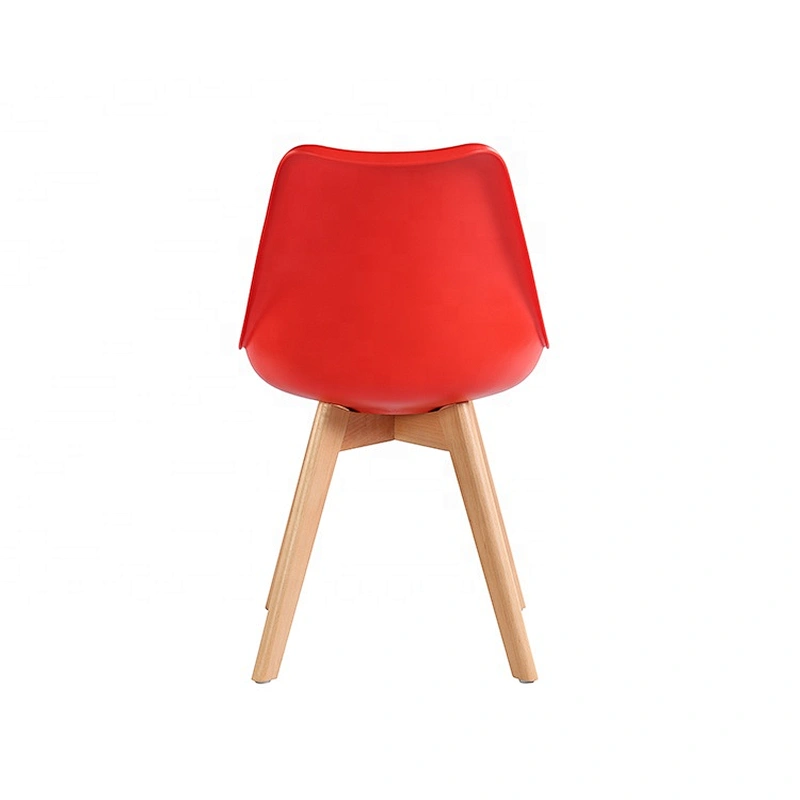 Colored vintage cheap tulip chair with wooden legs