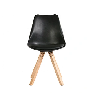 Modern Design No Armrest Dinning tulip chair with beech leg