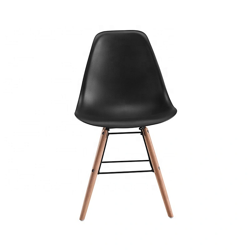 Black seat comfortable elegant legs wooden dining chair