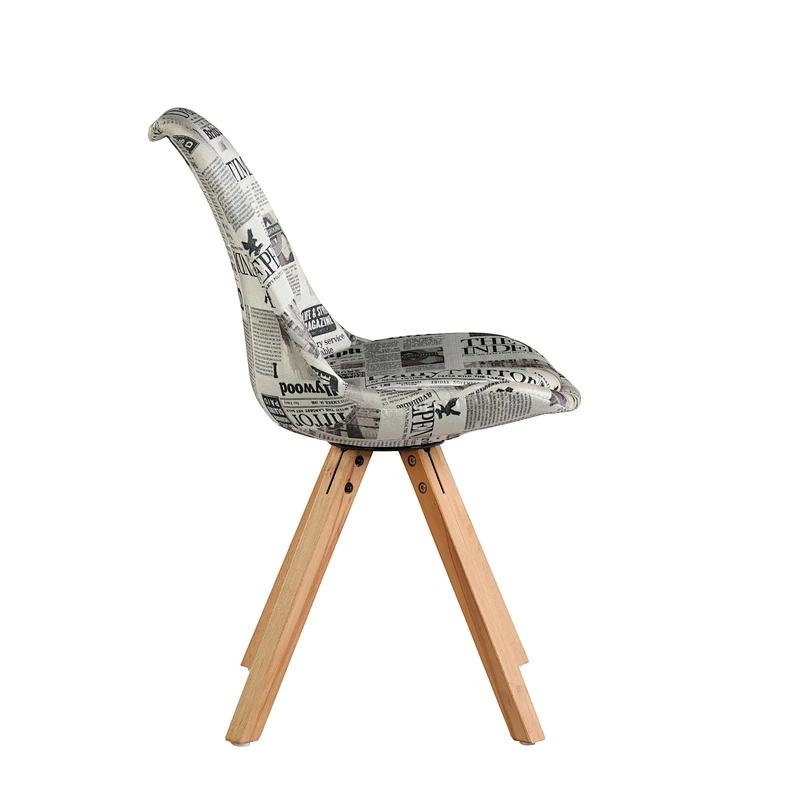 Modern dining room chair furniture wooden legs with fabric cushion living room indoor restaurant