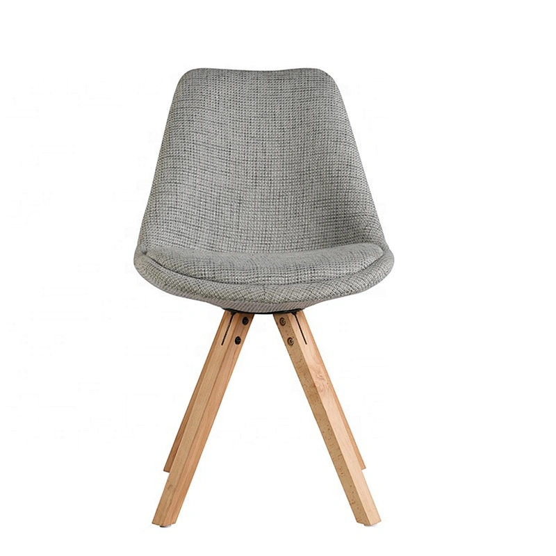 Modern dining room chair furniture wooden legs with fabric cushion