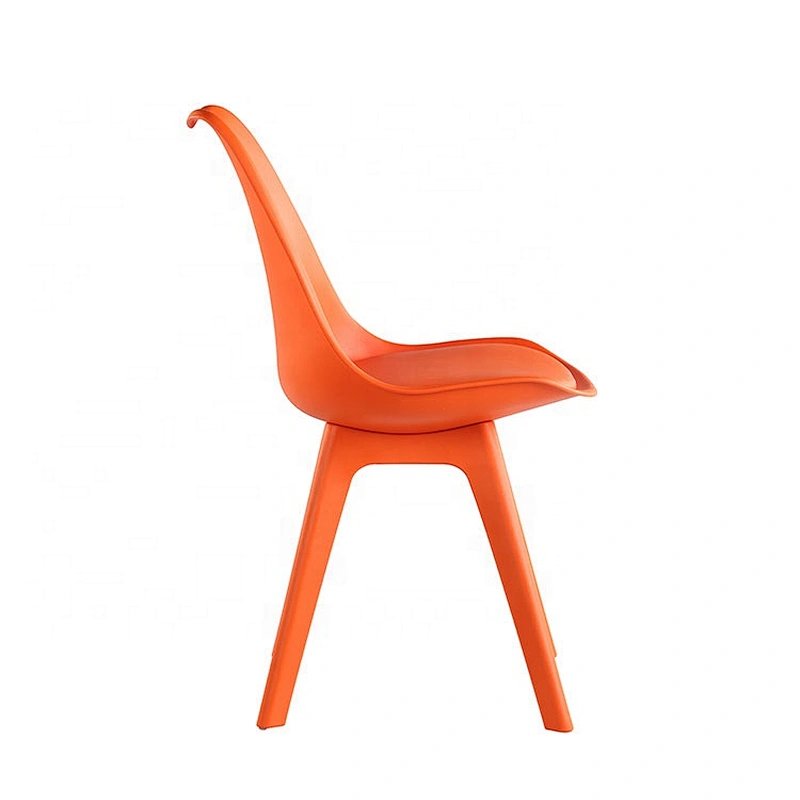 Colored No armrest Plastic tulip side chair dining chair