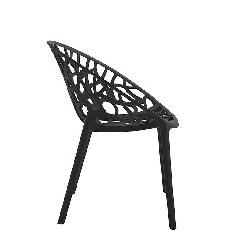 Leisure design white PP plastic dining chairs for home use