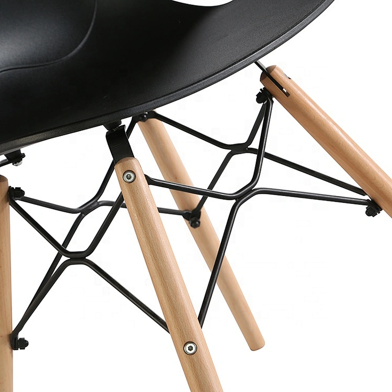 Nordic modern design dining room furniture plastic black chair