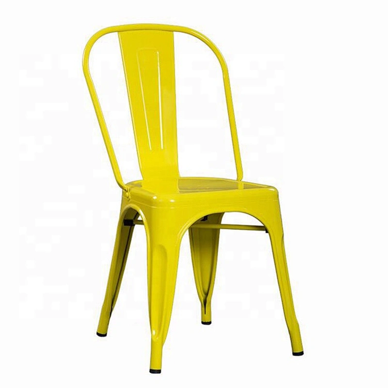 Modern simple industrial bistro restaurant cafe metal frame chair