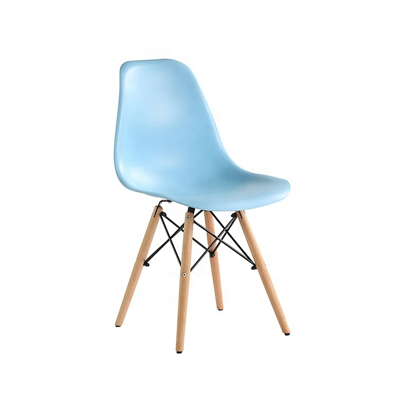 Wholesale Dinning Living Room Plastic Seat Wood leg Chair