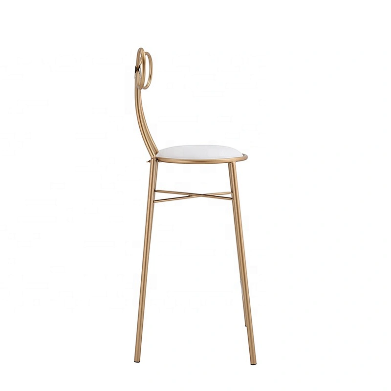 Modern high leg stacking bar dining room metal stool chair