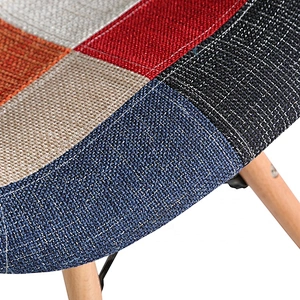 Fabric lounge wood legs comfortable modern dinning chair