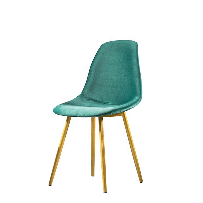 Fabric seat dining room furniture powder coated chair leg metal