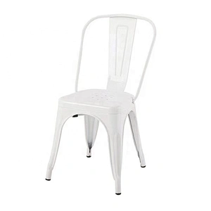 New Design Side Vintage Stackable Metal Used Dining Room Iron Chair
