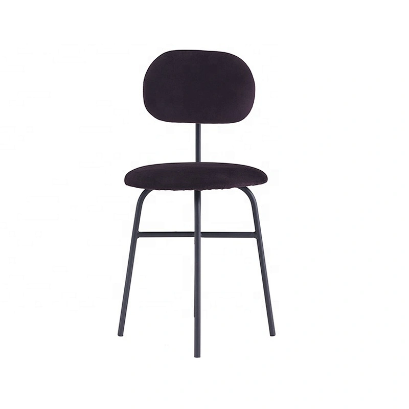 Anti static simple modern style fabric stackable chair with metal leg