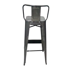 Industrial Vintage Construction Gun Metal Color Vintage High Metal Bar Chair