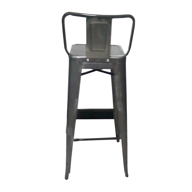 Industrial Vintage Construction Gun Metal Color Vintage High Metal Bar Chair