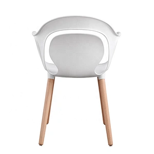 Fashion lightweight restaurant furniture white plastic bistro chair