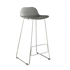 Leisure furniture low back square seat  metal iron barstool