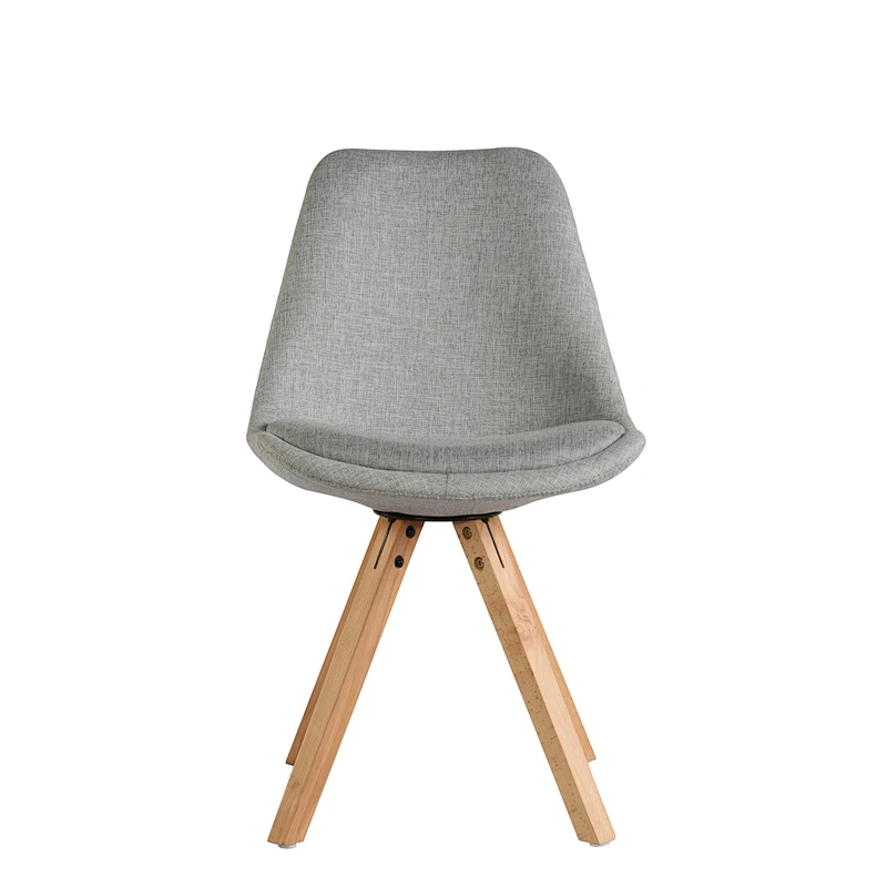 High quality durable leisure hot sale modern new design PP seat beech leg popular wholesale plastic dining chair with cushion