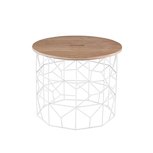 Decent modern home luxury furniture design round metal wire coffee table