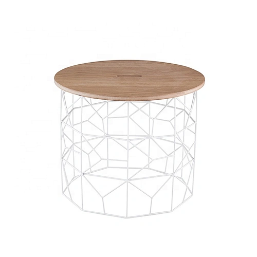Decent modern home luxury furniture design round metal wire coffee table
