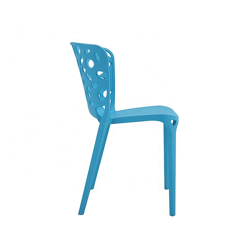 Cheap restaurant commercial dining full pp black plastic chair
