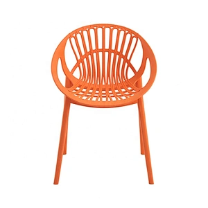 Leisure home dining restaurant furniture PP plastic stackable chair