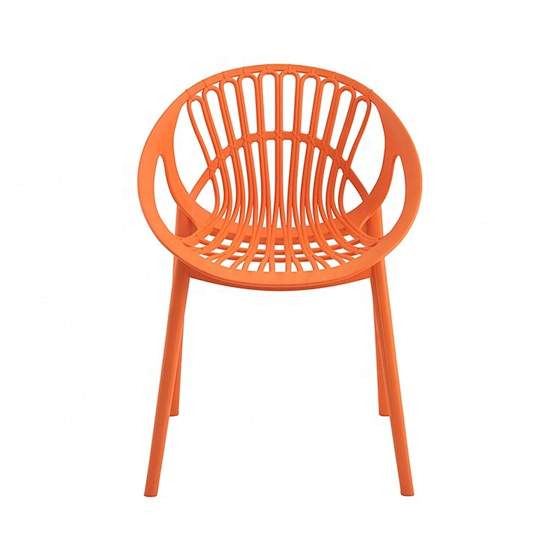 Leisure home dining restaurant furniture PP plastic stackable chair