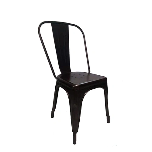 Vintage industrial fashion stacking red copper metal painted dining chair