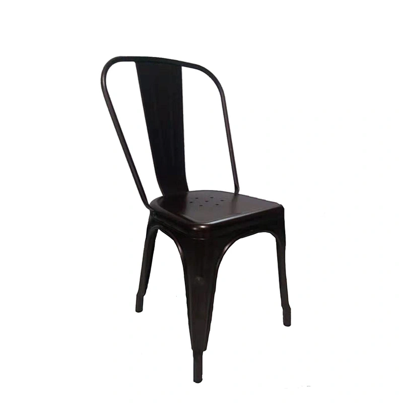 Vintage industrial fashion stacking red copper metal painted dining chair