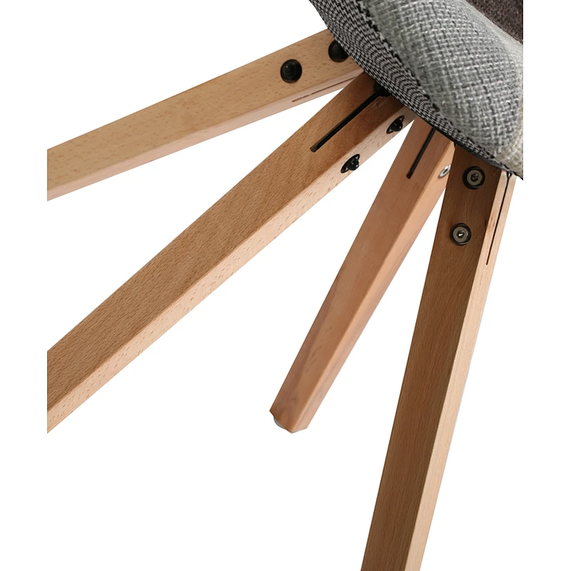 Wholesale Durable Fabric Plastic Dining Chair with beech wood legs for Living room, kitchen room, dining room, bedroom